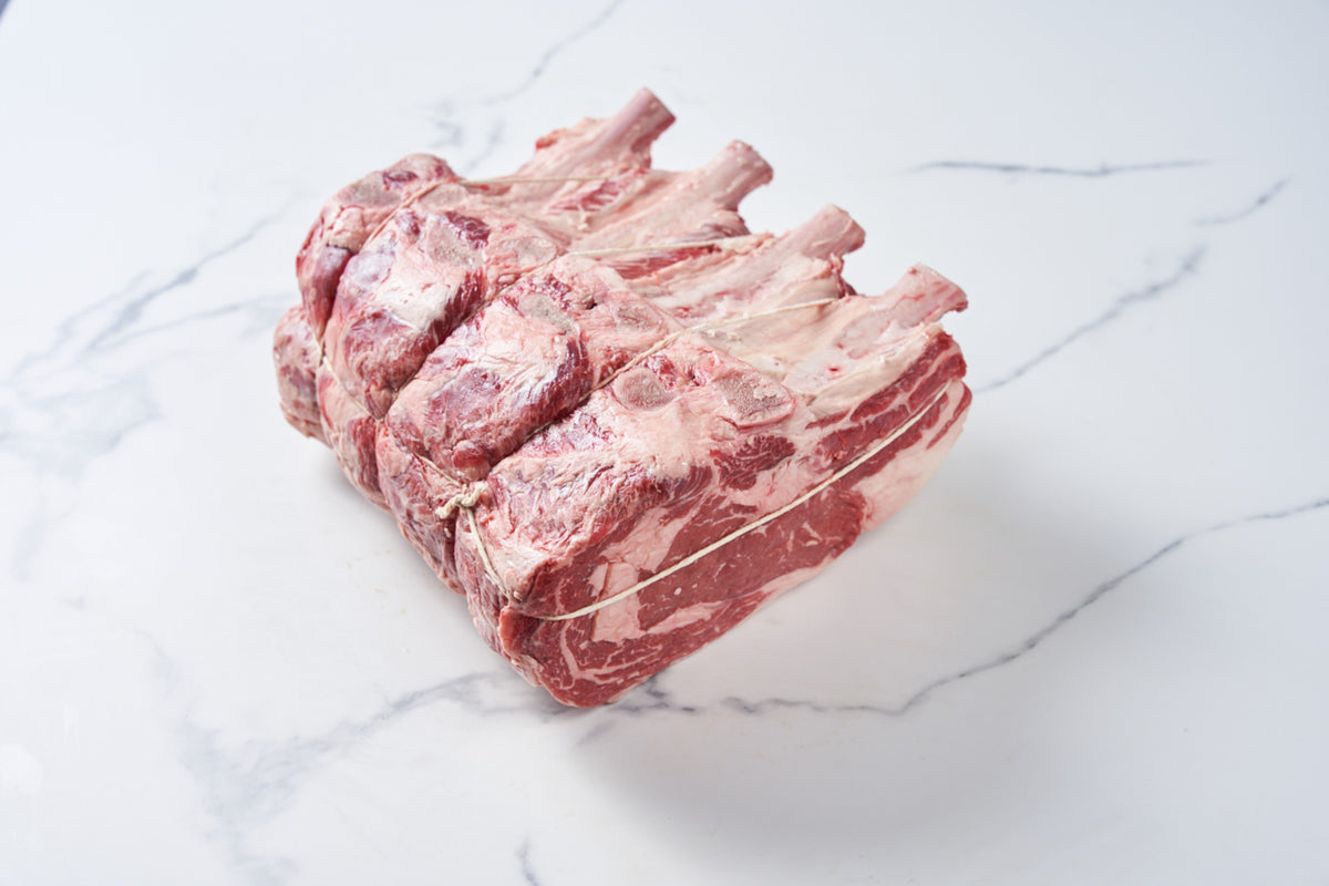 Buy BoneIn Rib Roast, USDA PRIME Online Meat House Gourmet Butcher