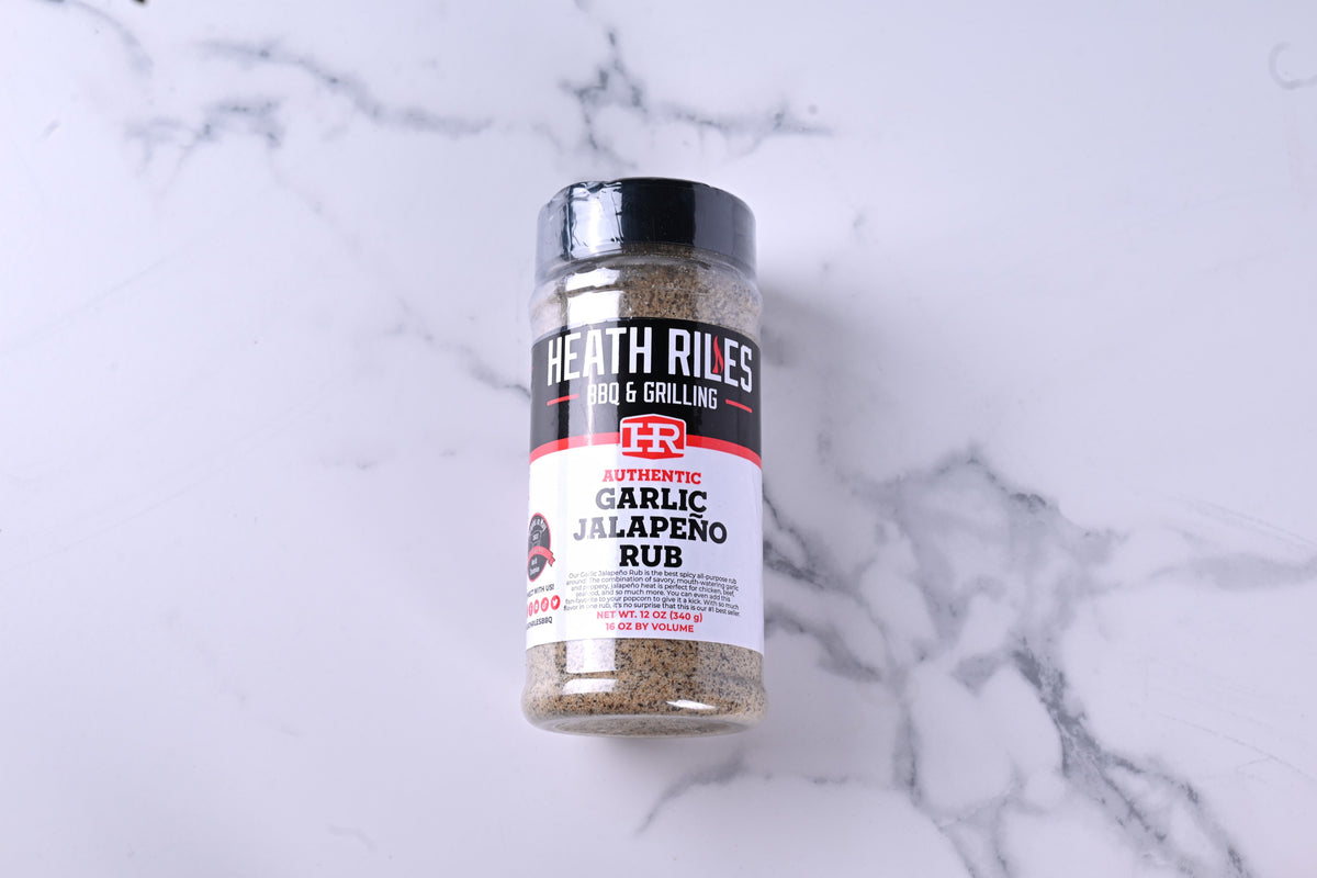 Heath Riles BBQ Garlic Jalapeño Rub Shaker (340g) Meat House Gourmet Butcher