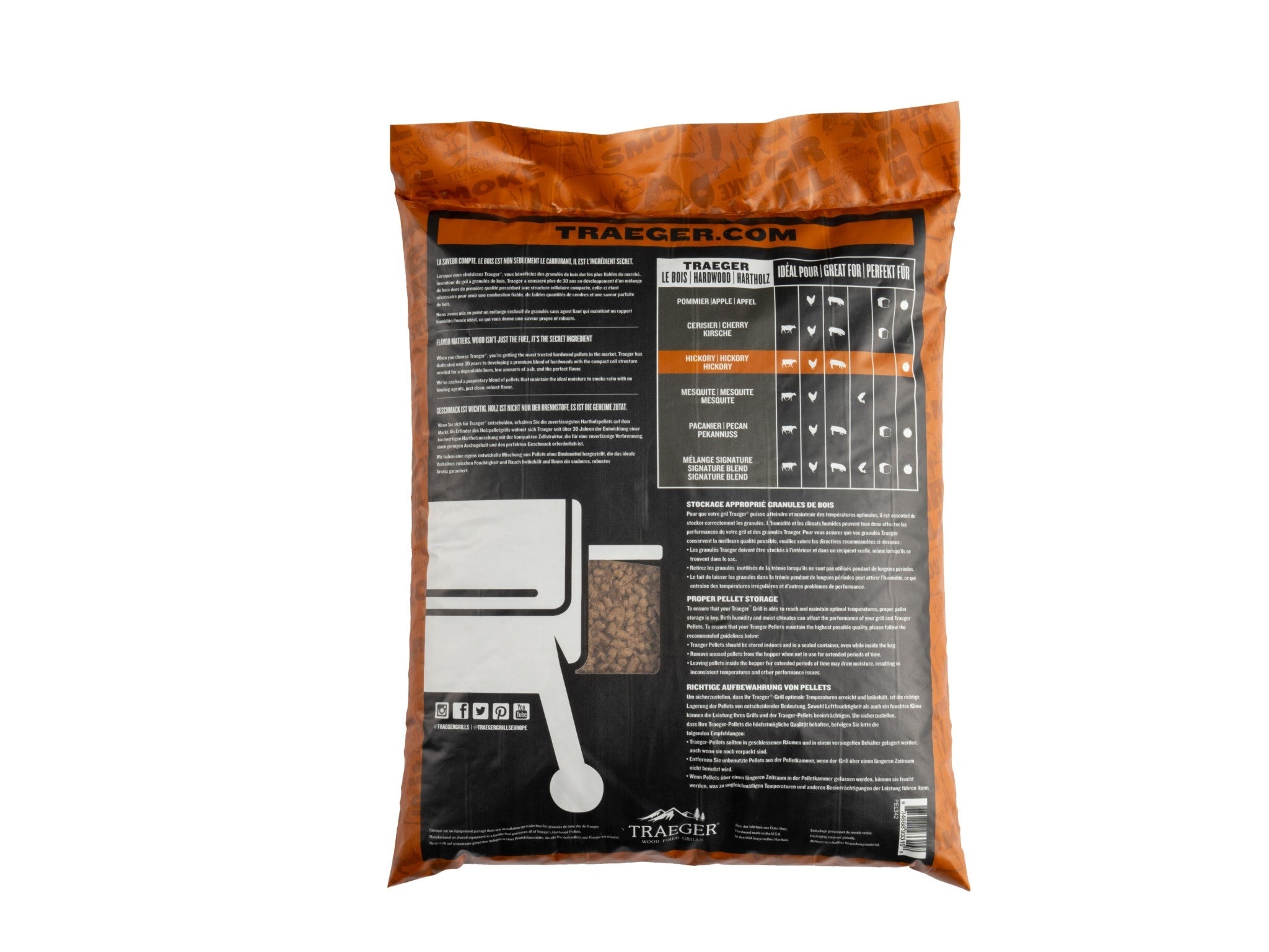 TRAEGER Hickory Wood Pellets (9kg)