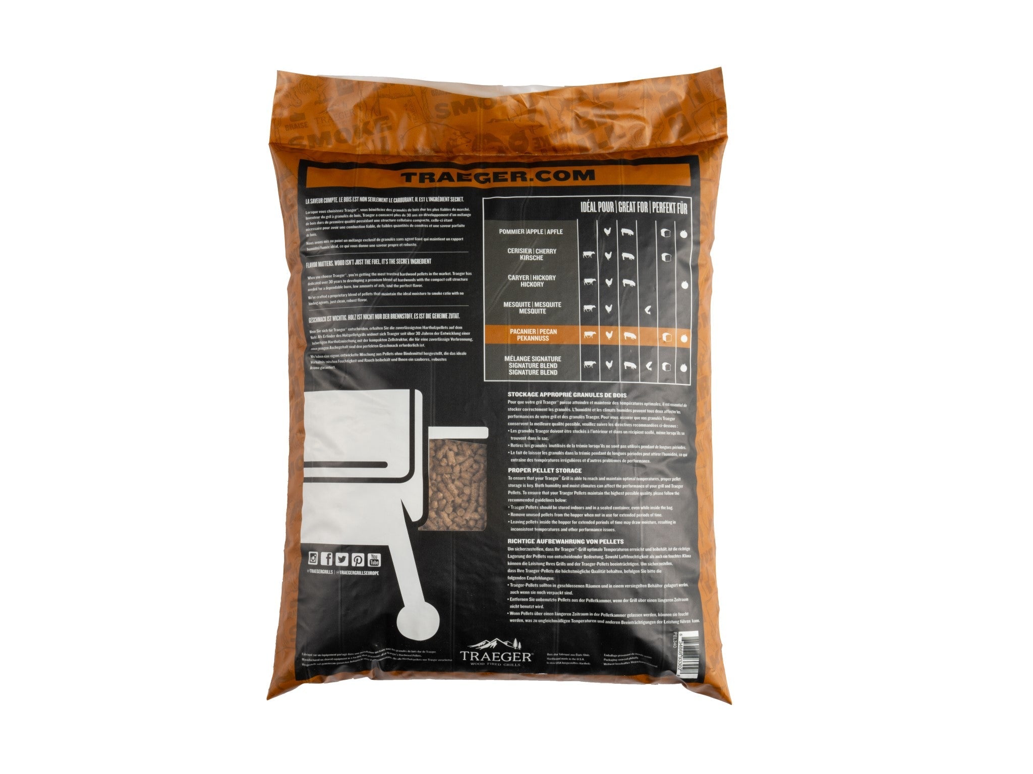 TRAEGER Pecan Wood Pellets (9kg)